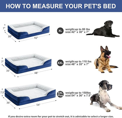 Orthopedic Dog Bed for Extra Large Dogs, Egg Crate Foam Bed for Extra Large Dogs - Image 4
