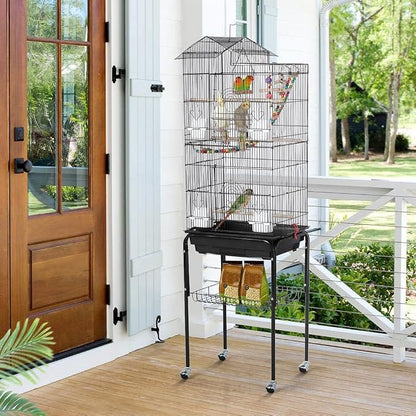 Yaheetech Bird Cage 64'' Medium Small Parrot Parakeet Bird Cages - Image 2