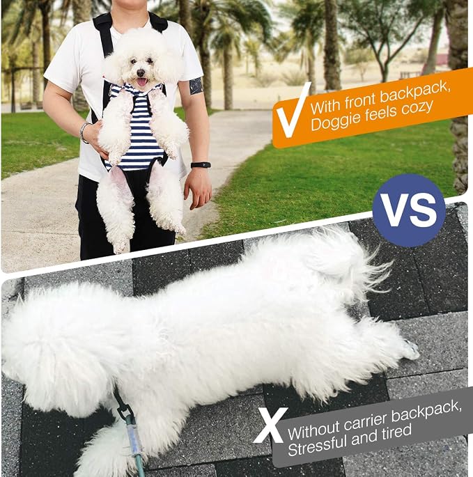 Pawaboo Pet Carrier Backpack, Adjustable Pet Front Cat Dog Carrier Backpack - Image 6