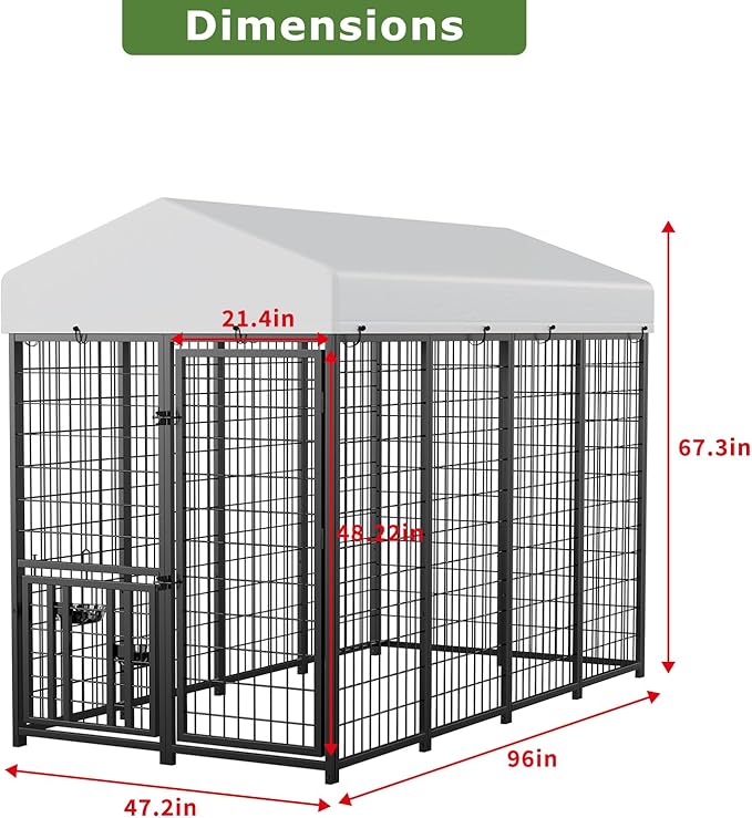 ROOMTEC Heavy Duty Outdoor Dog Kennel - Image 3