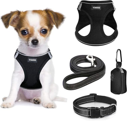 YIMEIS Dog Harness and Leash Set, No Pull Soft Mesh Pet Harness, Reflective by YIMEIS