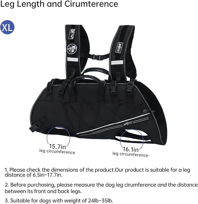Dog Lift Harness for Small Dogs, Dog Backpack Carrier, Adjustable Padded - Image 5