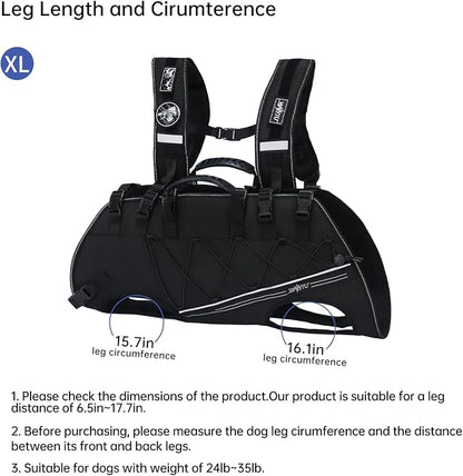 Dog Lift Harness for Small Dogs, Dog Backpack Carrier, Adjustable Padded - Image 5