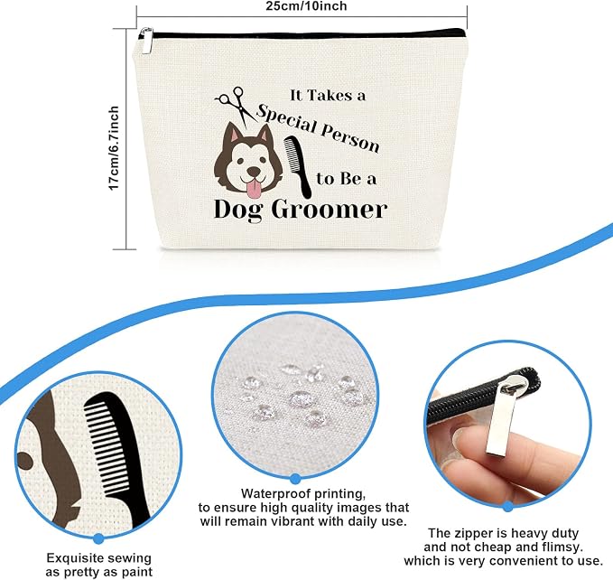 Dog Groomer Gift Makeup Bag Pet Grooming Gifts Cosmetic Bag Dogs Hairdresser - Image 2