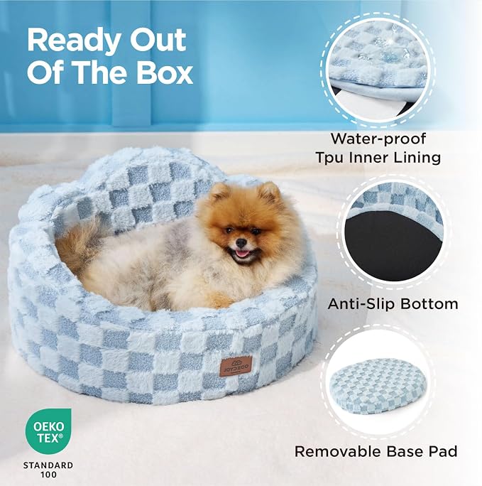 Joydeco Cloud Dog Bed for Small Dogs & Cats, Washable Pet Bed - Image 4
