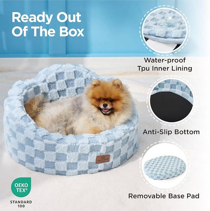 Joydeco Cloud Dog Bed for Small Dogs & Cats, Washable Pet Bed - Image 4
