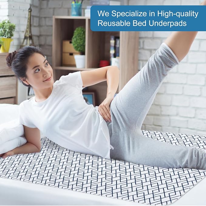 OUTCREATOR® Washable Bed Pads 34" x 56", Incontinence Mattress Protector - Image 7