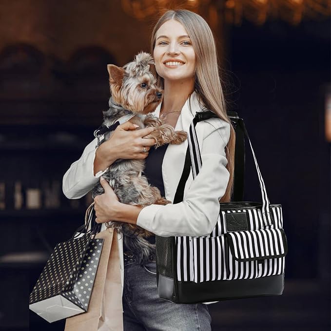 Cat Carrier, Dog Carrier, Pet Carrier, Foldable Waterproof Premium PU Leather - Image 6
