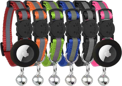 Reflective Cat Collar with AirTag Holders, with Bells, Solid & Safe Collars - Image 9