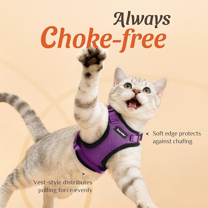 Dooradar Cat Harness and Leash Set, Escape Proof Safe Adjustable Kitten Vest - Image 2