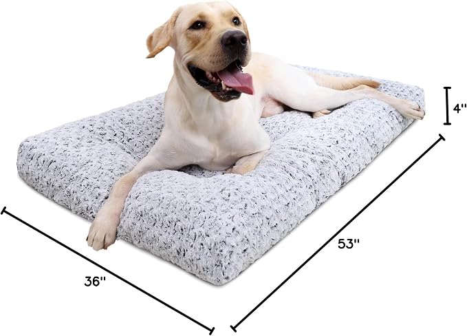 KSIIA Washable Dog Bed Deluxe Plush Dog Crate Beds Comfy Kennel Pad Anti-Slip - Image 7