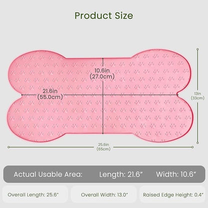 Dog Food Mat Anti-Slip Silicone Dog Bowl Mat Thicker Pet Placemat Waterproof - Image 2