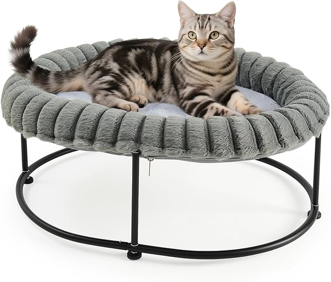 Sunhoo Elevated Cat Bed for Indoor Cats Raised Kitten Hammock Large High Puppy by Sunhoo
