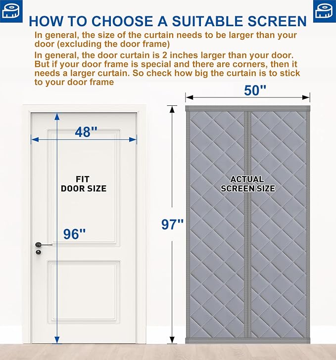 Cotton Thermal Door Screen Draft Stopper Cover Made of Oxford and Cotton Fill - Image 2