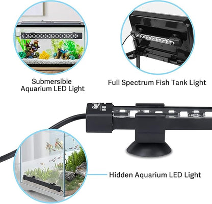 hygger 24/7 Mode Submersible Aquarium LED Light, Full Spectrum Hidden Fish Tank - Image 4