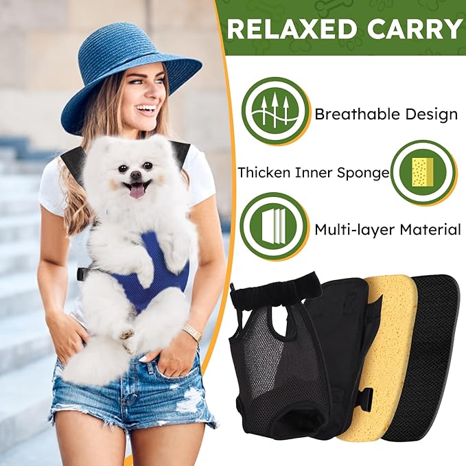 Pet Carrier Backpack, Hands-Free Adjustable Dog Front Carrier Legs Out & - Image 3