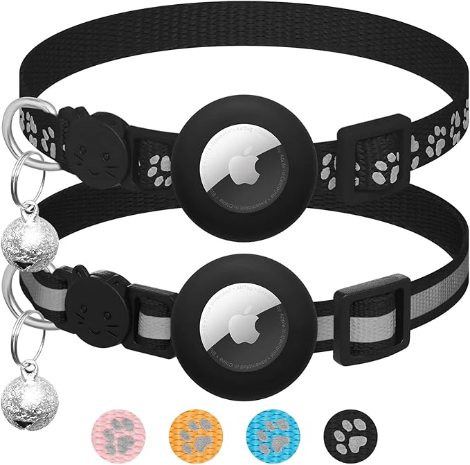 2 Pack Airtag Cat Collar Breakaway by LAFAYIspecializesinpetcollars