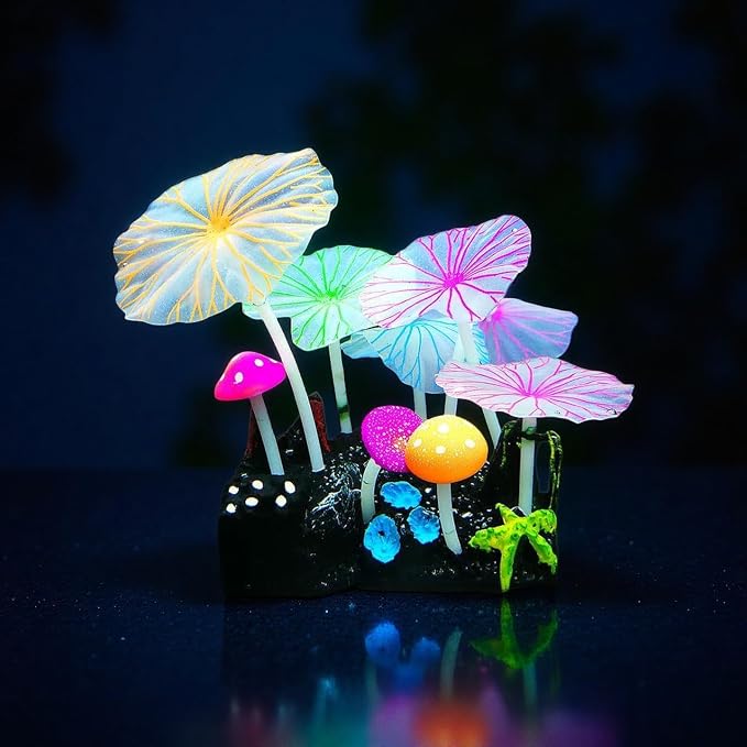 4-Pack Silicone Fluorescent Aquarium Plants & Decor - Image 5
