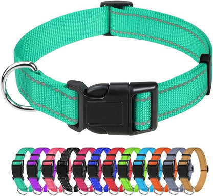 TagME Reflective Nylon Dog Collars, Adjustable Classic Pet Collar by TagME
