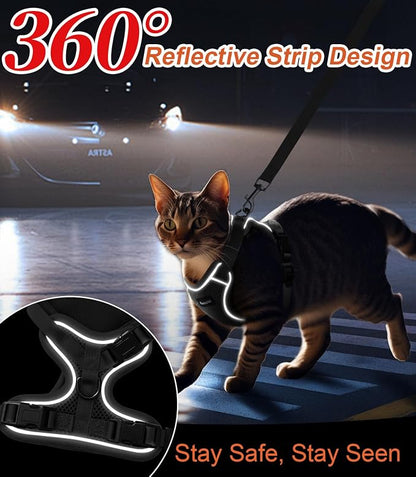 Cat Harness and Leash for Walking Escape Proof Soft Adjustable Cat Leash - Image 6