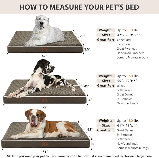 WNPETHOME Orthopedic Giant Dog Beds Large Sized Dog, Waterproof Extra Large - Image 5