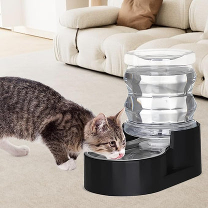 RIZZARI Dog Food Water Dispenser: 4L Large Black Stainless Steel Feeder - Image 4