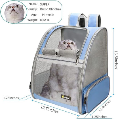 Texsens Pet Backpack Carrier for Small Cats Dogs | Ventilated Design, Safety - Image 2