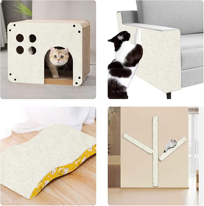 Cat Scratch Couch Furniture Protector, Adhesive Cat Scratch Pad Deterrent - Image 5