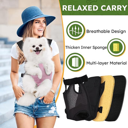 Pet Carrier Backpack, Hands-Free Adjustable Dog Front Carrier Legs Out & - Image 3
