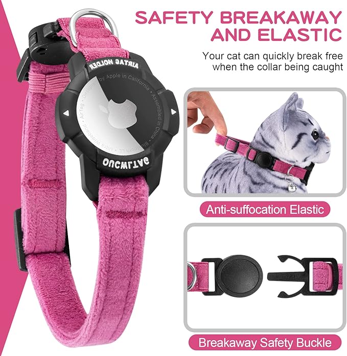 Luminous AirTag Cat Collar Breakaway, OUCWLTAG GPS Cat Collar - Image 3