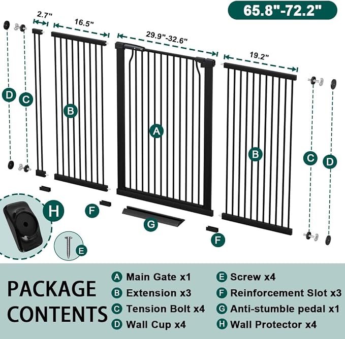 Fairy Baby 40.5" Extra Tall Baby Gate - Image 2