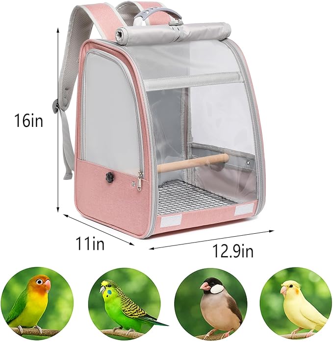 Bird Carrier Backpack, Portable Travel Bird Cage - Image 7