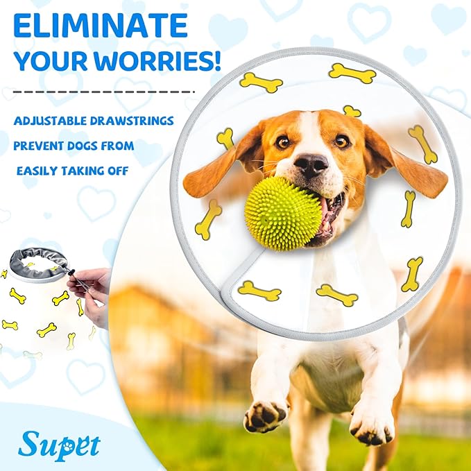 Supet Dog Cone Collar After Surgery to Stop Licking: Adjustable Recovery - Image 5