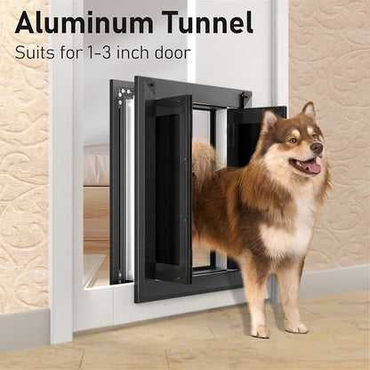 【PATAPLUS】 Aluminum French Large Dog Door, Strong Double Magnetic Flaps - Image 2