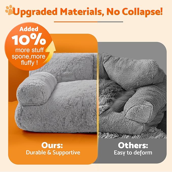 Gimars Upgrade Large Cat Bed for Indoor Cats -Added 10% More Stuff Sponge - Image 3
