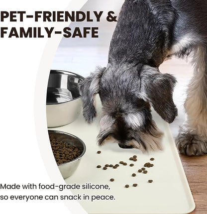 VIVAGLORY Dog Food Mat Flexmat Dog Bowl Mat, Placemat Food Tray - Image 3