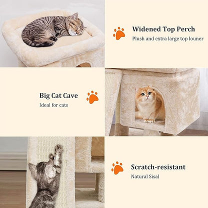 SYANDLVY Small Cat Tree for Indoor Large Cats, Kittens Condo - Image 3