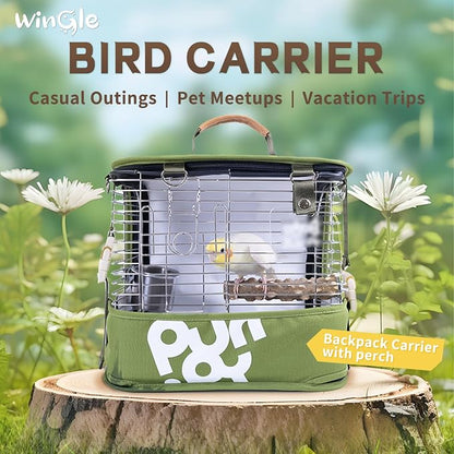 Bird Carrier Travel Cage 12in Small Bird Cage 4 in 1 Bird Backpack - Image 9