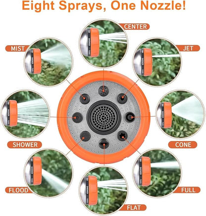 Dog Wash Hose, 8 Way Spray Pattern Garden Hose Nozzle - Image 4