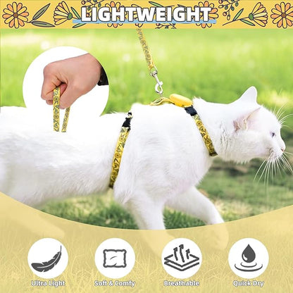 PUPTECK Adjustable Cat Harness and Leash Set Escape Proof Kitten Strap Collar - Image 5