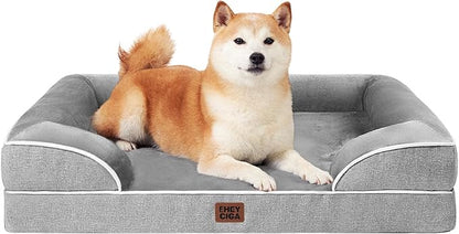 EHEYCIGA Orthopedic Dog Beds for Large Dogs, Waterproof Memory Foam Large Pet by EHEYCIGA