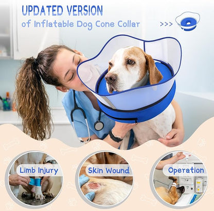 Supet Raised Inflatable Dog Cone Collar to Stop Licking, Soft Dog Cone - Image 2