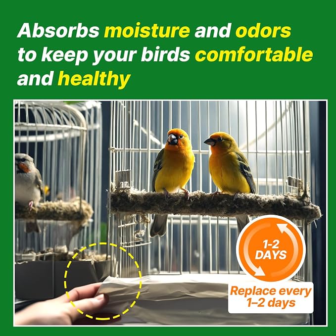 TORTO9 Cage Liner Sheets for Birds – 120 Pack, 11 x 17 in, 1.5 lb | Acid-Free & - Image 4