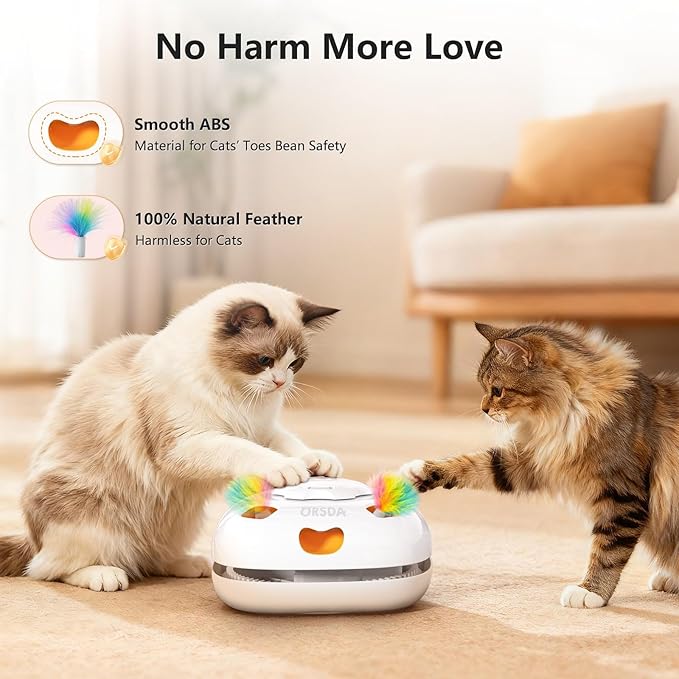 ORSDA Cat Toys for Indoor Cats, 4 in 1 Interactive Automatic Kitten Adult Cat - Image 5