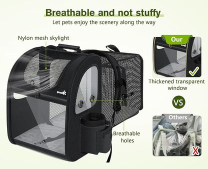Pecute Pet Carrier Backpack, Large Cat Carrier Backpack, Expandable cat Backpack - Image 3