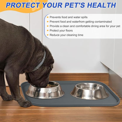Silicone Pet Feeding Mat with Raised Edge - Image 5