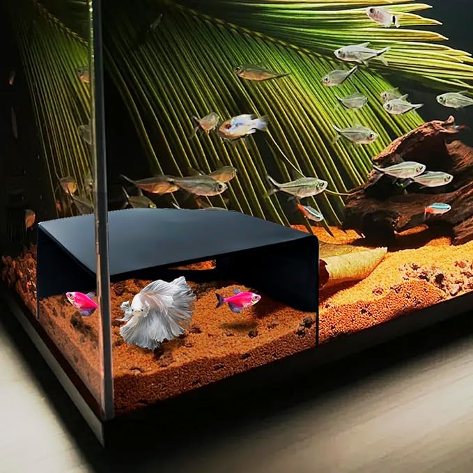 Aquarium Corner Cave Hide Axolotl Cichlid Cave Fish Tank Accessories, Corner by CPLIKE