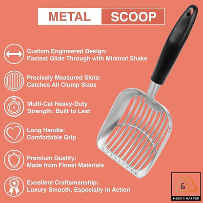 Heavy Duty Full Metal Cat Litter Scoop - Image 3