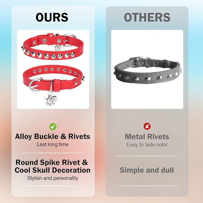 Leather Cat Collars for Boy Girl Cats - Image 4