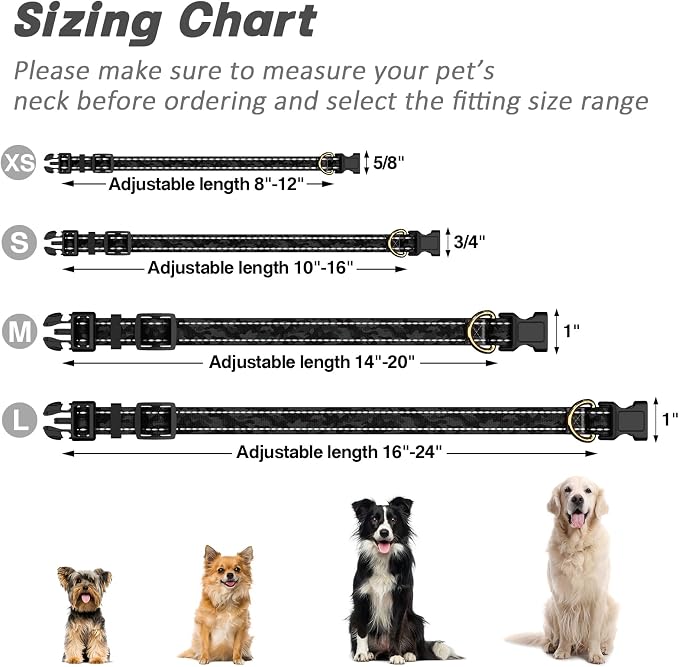 Reflective Dog Collar for Small Dogs Cats, Cute Camouflage Adjustable - Image 7